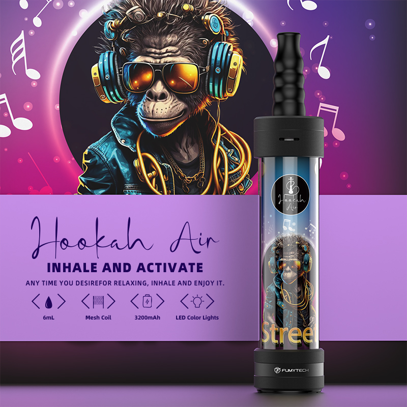 E-Chicha Portable Hookah Air 6ml 3200mAh Street Monkey - Fumytech