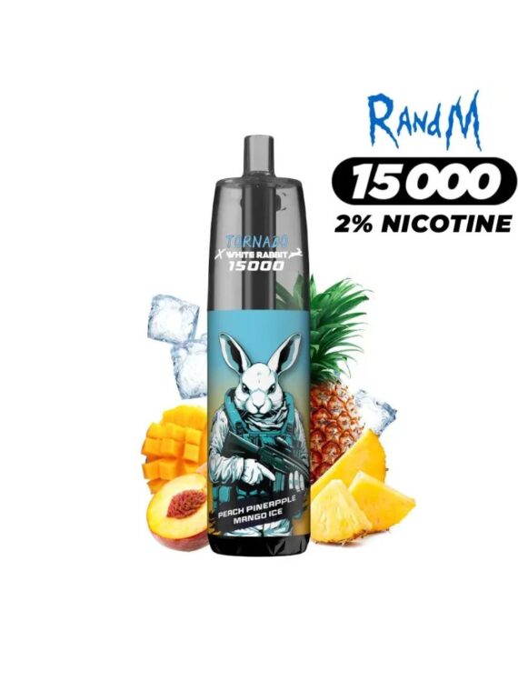Puff 15000 Tornado White Rabbit 2% Nicotine – Peach Pineapple Mango Ice