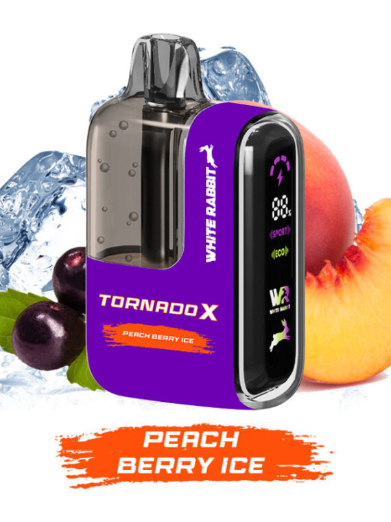Tornado X 25000 2% by Tornado & White Rabbit Peach Berry ice
